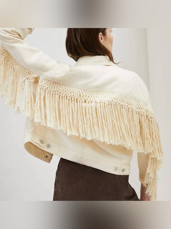 Blank NYC Jackets & Blazers - BlankNYC Sacha Fringed Denim Jacket